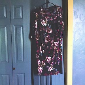 purple, floral connected apparel dress; size 18W